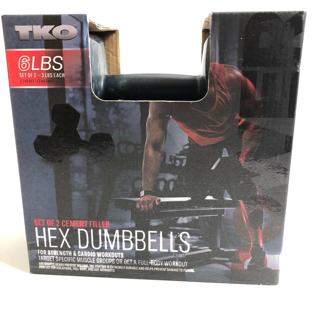 TKO Hex Dumbbells Set of 2